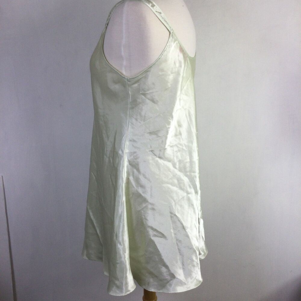Oscar De La Renta Womens Logo Belted Satin Robe With Gown Set Green Size XL - Picture 13 of 16
